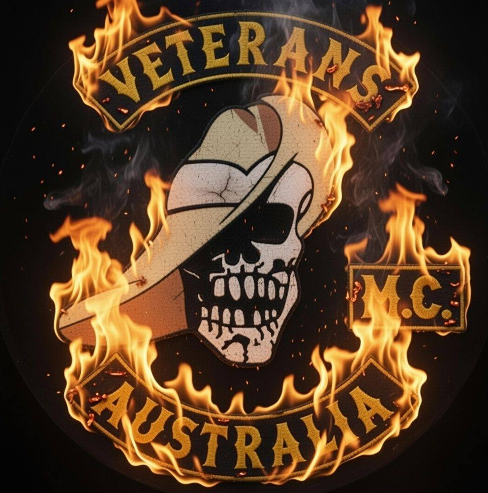 Veterans MC WA patch flame